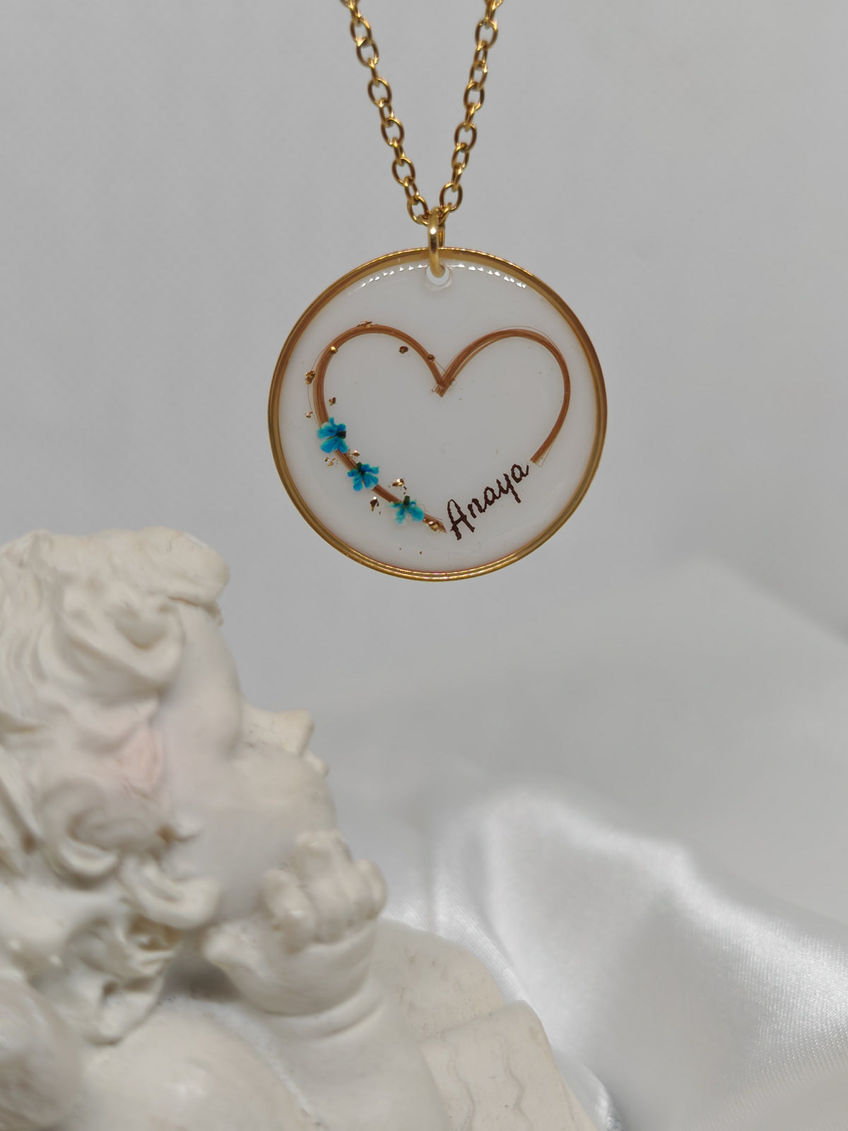 Collier mon cœur fleuri
