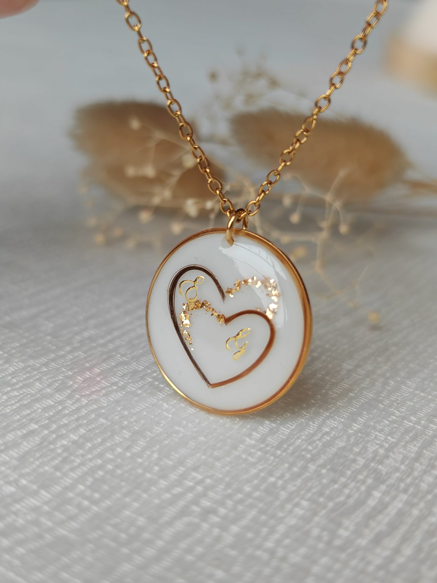 Collier double cœur